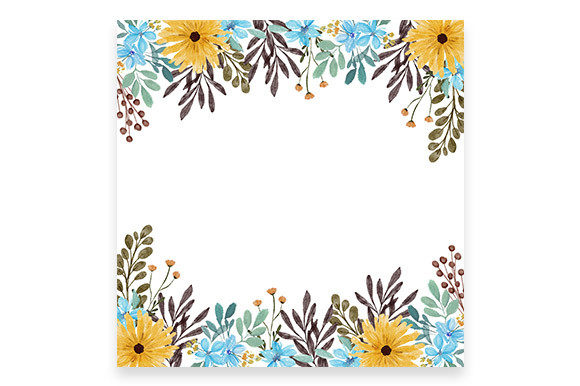 Bringing Nature’s Elegance to Digital Design: The Watercolor Floral Arrangement Frame