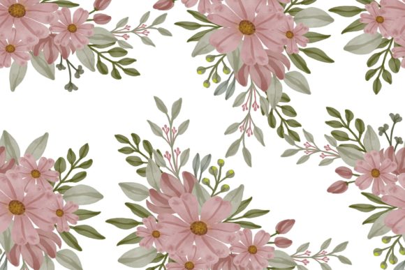 Dusty Pink Floral Seamless Pattern: Design Utility and Considerations
