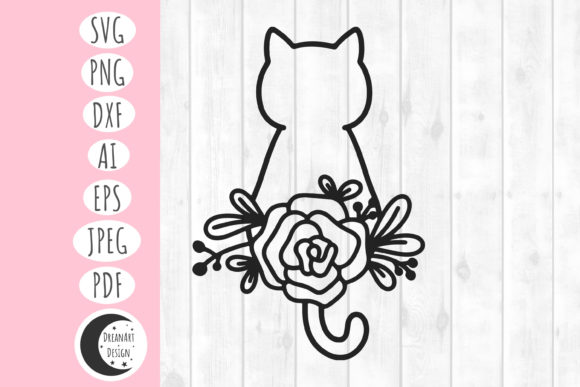 Floral Cat SVG Designs for Professional Crafts and Digital Projects