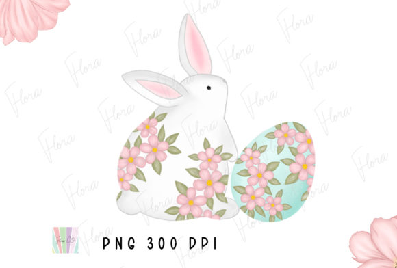 Floral Easter Egg Bunny Rabbit Clipart: A Versatile Design Solution for Creative Projects