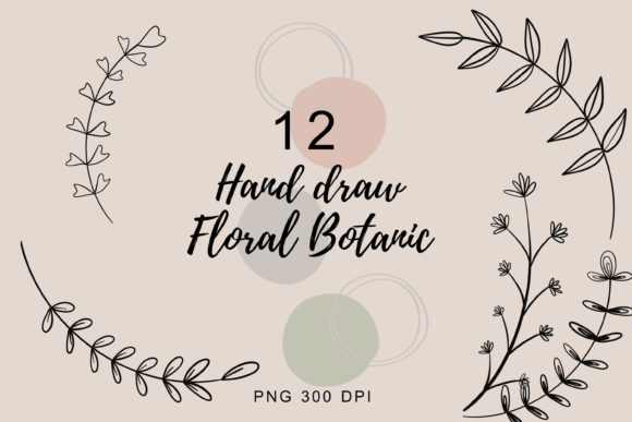 Hand Drawn Floral PNG Designs for Creative Projects