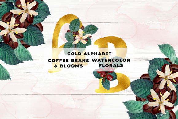 The Artisan Appeal of the Gold Coffee Floral Alphabet Collection