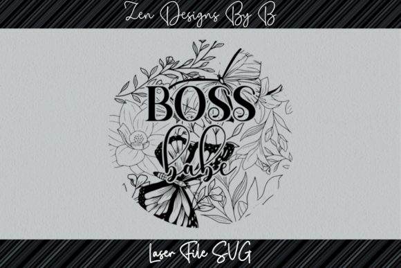 The Craft of Professional Identity: The Boss Babe Floral Round Laser Engrave SVG in Modern Creation