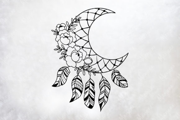The Floral Moon Dreamcatcher: A Versatile Creative Asset