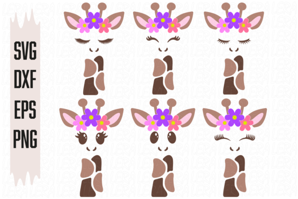 The Giraffe Eyelashes Face, Floral Clipart Bundle: Evaluating Its Features and Best Applications