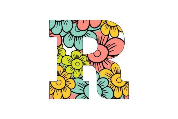 The Vibrant Colorful Floral Alphabet R: Design and Brand Potential
