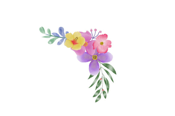 The Watercolor Floral Bouquet Curve: A Versatile Design Asset
