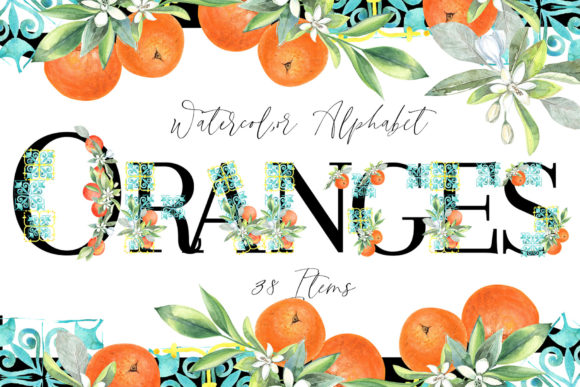 The Watercolor Oranges Floral Alphabet: A Tool for Vibrant Creativity