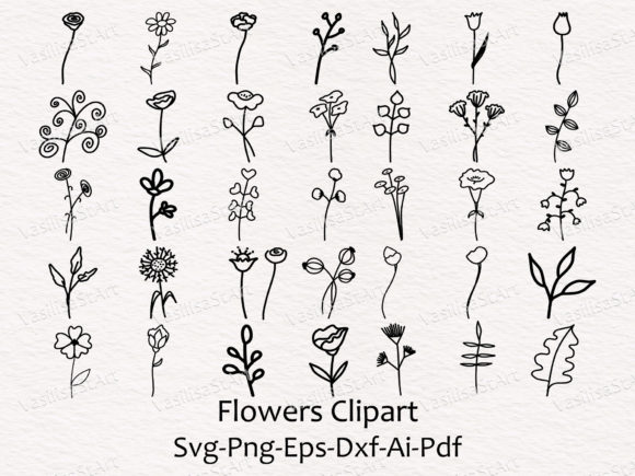 Wildflower Illustrations for Digital Creation and Crafting
